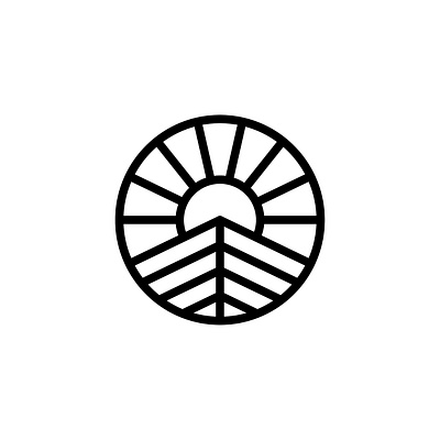 Sun + Boat Logo boat branding graphic design identity logo mark sun