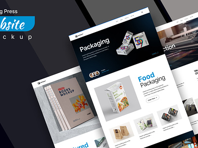 Printing Press Website Mockup creative design homepage mockup ui uiux uiux research website design website home page