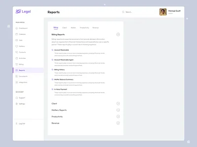 Dashboard Reports Page. attorney dashboard dashboard design figma graphic design law firm lawdashboard legal motion graphics portfolio website professional report reports saas saas dashboard saas law firm table ui ux web