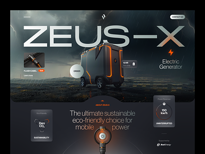 Zeus-X Website design interface product service startup ui ux web website