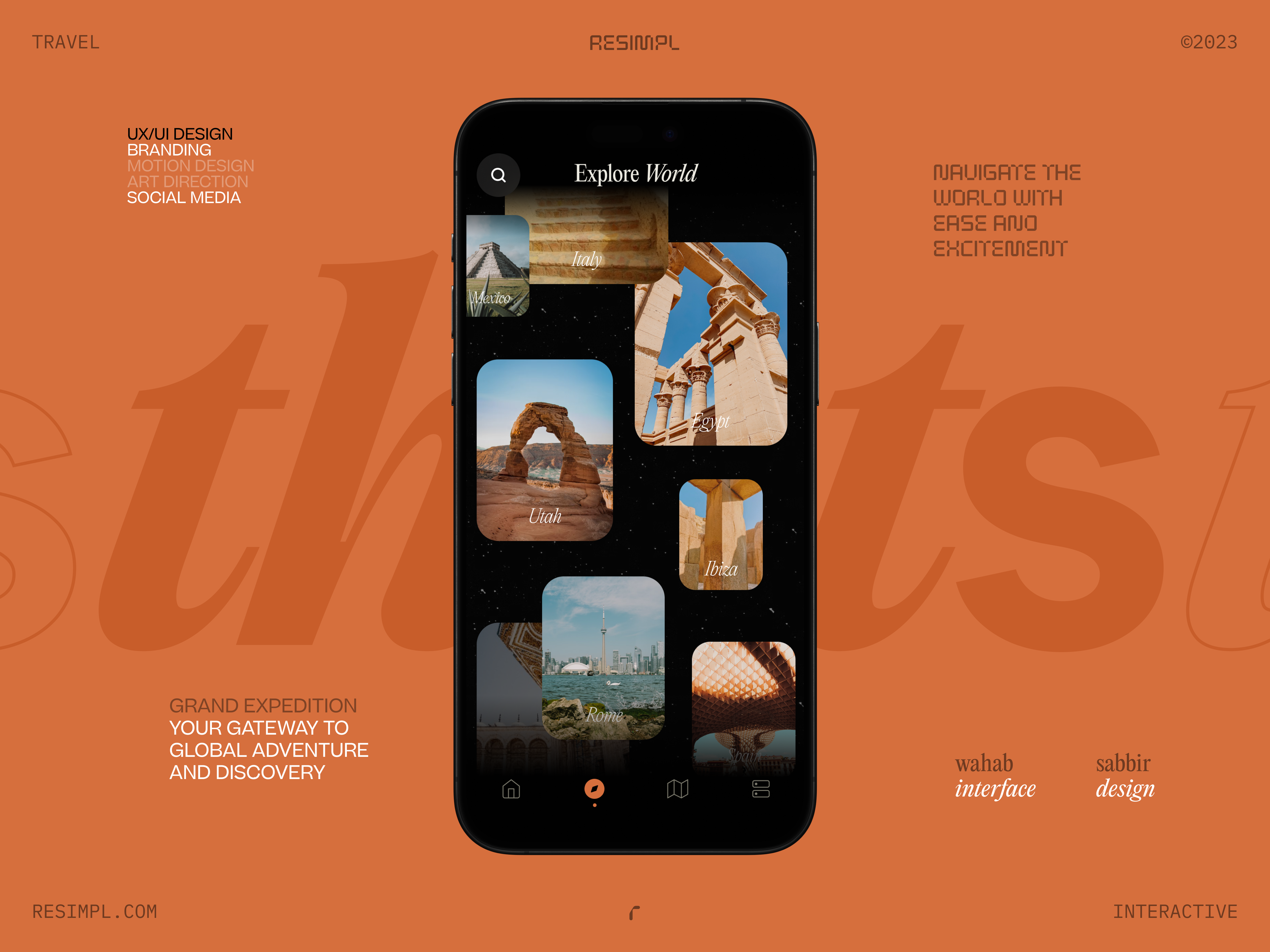 Thats – Explore Animation 3d animation app branding motion design resimpl resimpl design travel agency travel app ui design ux design