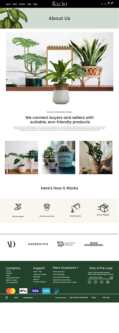 Ui Design/Photoshop/Website Design Plant website ui