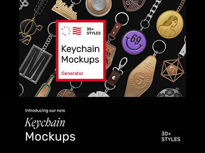 Keychain Mockups branding chain design download identity key keychain logo metal mockup mockups psd template typography