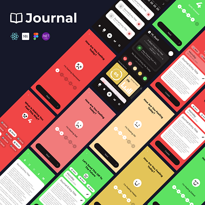 Journal - A mood tracker app dashboard design journal minimal mood tracker react native ui