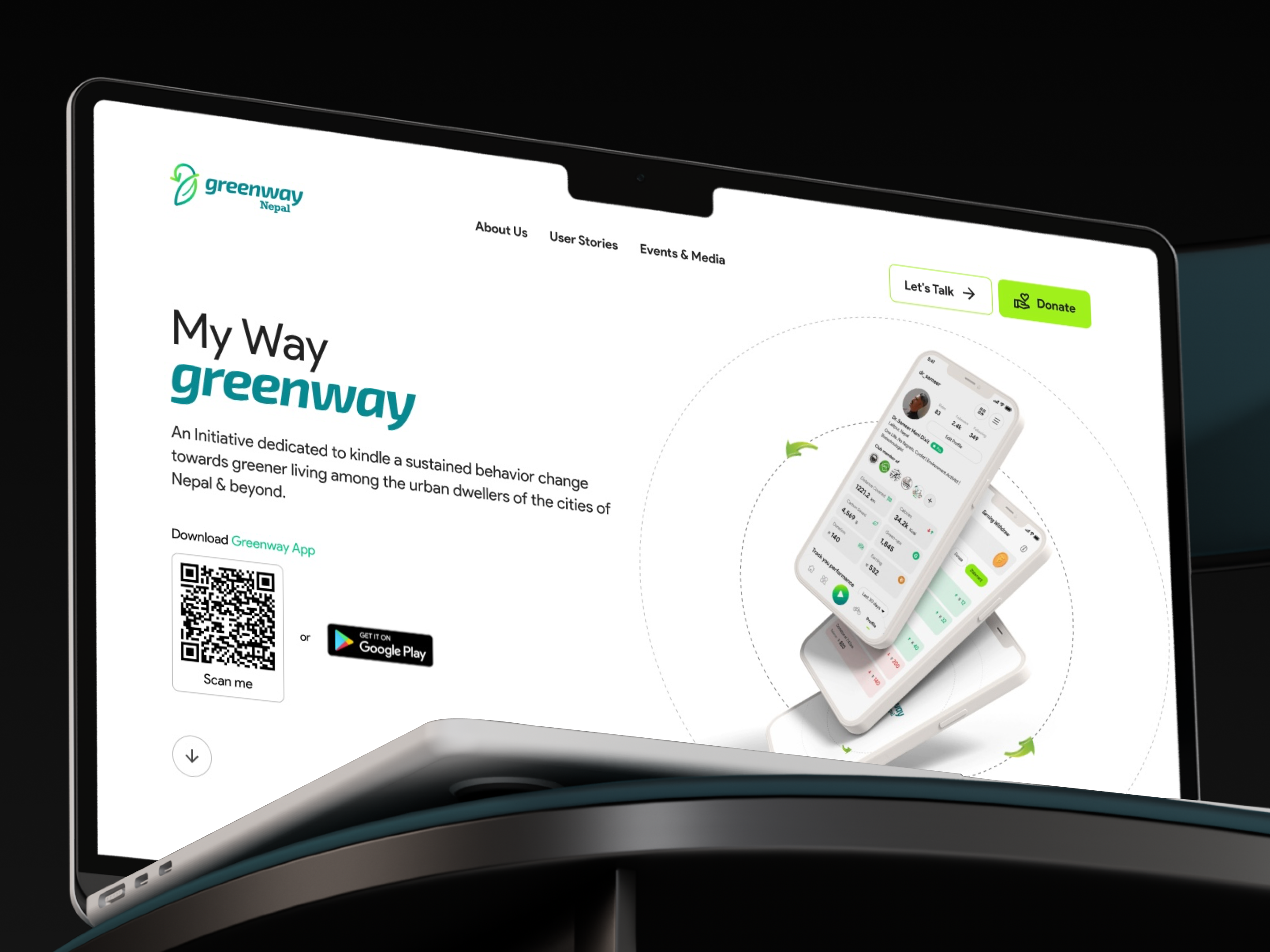 Greenway Nepal CRM - Cycling Tracker App analytics cycling app dashboard landing page map mobile app mobile ui tracker web webdesign