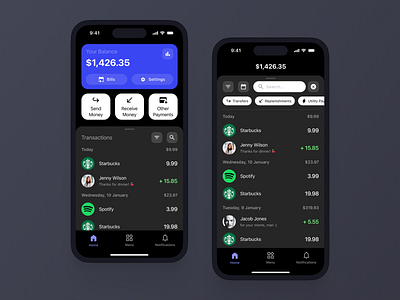 Mobile Banking App app bank app banking design finance mobile ui ux wallet app