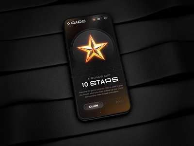 Claim Stars interaction 3d animation app baseball c4d cards collect crypto game gamification gamified interaction mobile nft nfts points stars ui ux web3