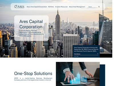 Ares Capital Corporation Landing Page Redesign app appdesign branding design designinspiration graphic design illustration site ui uiux ux visuadesign webdesign website