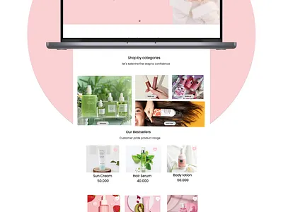 Web Skincare ui ux web