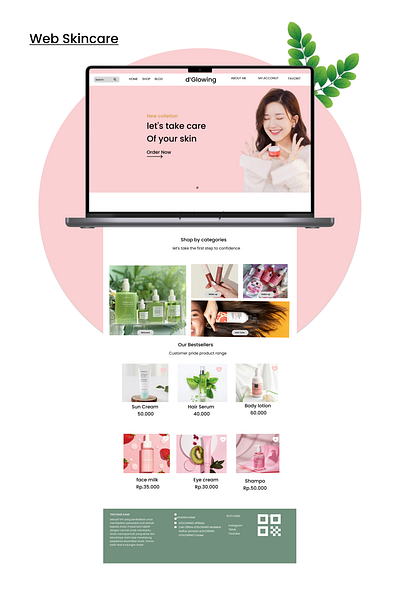 Web Skincare ui ux web