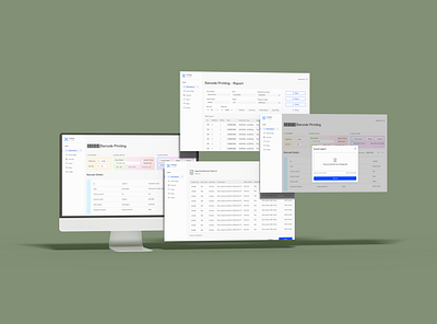 Barcode Printing Desktop Application design typography ui ux vector