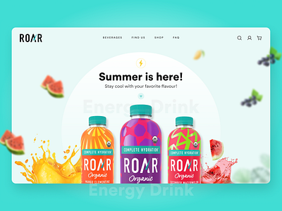 Re-design concept - Roar Organic app branding design graphic design illustration logo ui ux