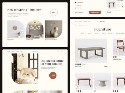 E-commerce Website Design branding clean design e commerce furniture interface ui ux web website