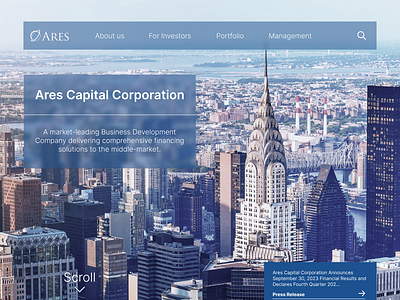 Ares Capital Corporation | Adaptive redesign adaptive ares figma redesign ui