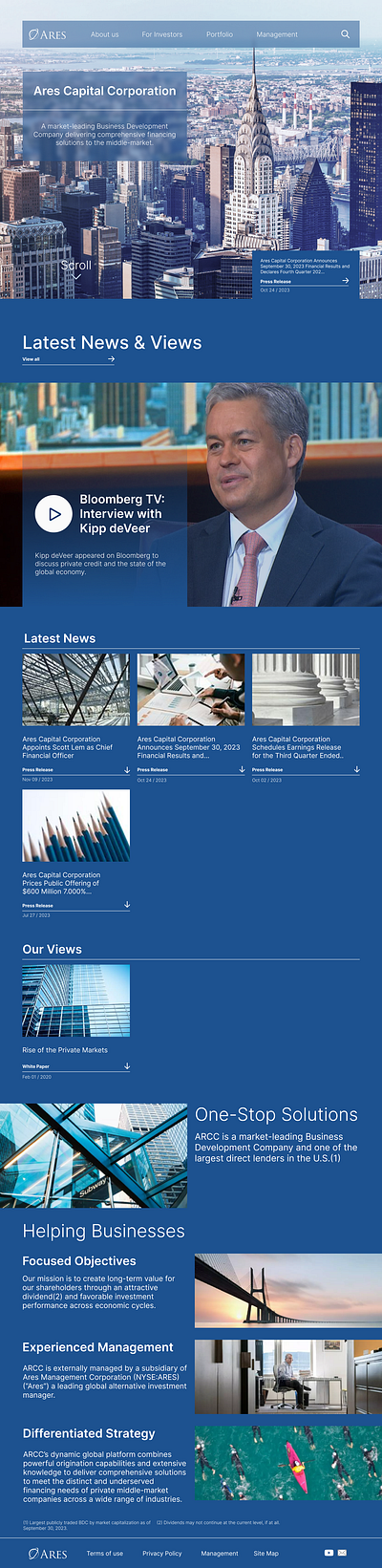 Ares Capital Corporation | Adaptive redesign adaptive ares figma redesign ui