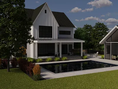 Daytime scene 3d landscape sketchup