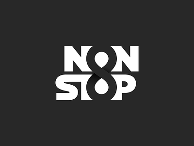 NonStop infinity logo logo design logotype negative space negative space logo non stop nonstop wordmark