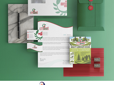 Stationary Design-Landscape Depot advertising advertisingagency brandidentity customlogo designagency designers floraldesigns freelancing graphicdesigner identityservices illustrator innovatixhub landscapedepot logo logodesigner logodesigns marketing shoplogo stationarydesigns