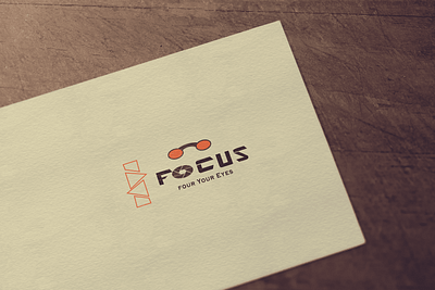 I Focus logo Mockup broun peper logo muckup