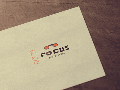 I Focus logo Mockup broun peper logo muckup