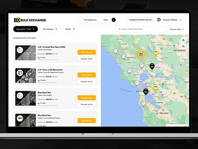 Bulk Exchange • Construction Materials Marketplace design thinking figma prototyping ui user experience design user interface design ux ux research visual design web design