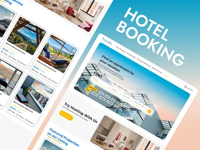 Travelly | Hotel booking [Homepage] hotel booking modern expertise uxui