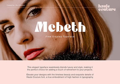 McBeth Free Typeface branding graphic design logo typography