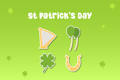 St Patrick's Day Stickers Pack: Decoration design illustration patricks day sticker