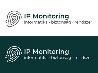 IP Monitoring brand emblem face fingerprint human icon identity it itcompany logo ui