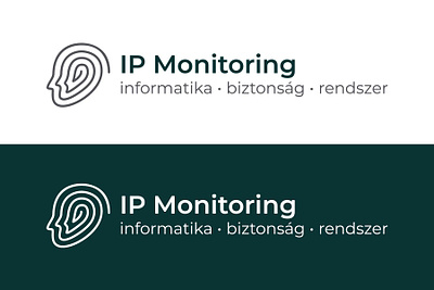 IP Monitoring brand emblem face fingerprint human icon identity it itcompany logo ui