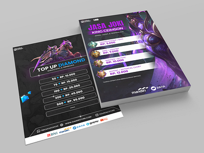 Game service advertising poster adobe photoshop advertising game game service gamer gaming graphic design in game purchase marketing mobile legends poster top up service