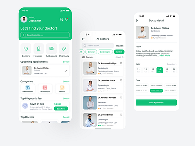 Telemedicine | Health care app book an appointment doctor appointment ios app medicine app mobile app telehealth telemedicine uiux