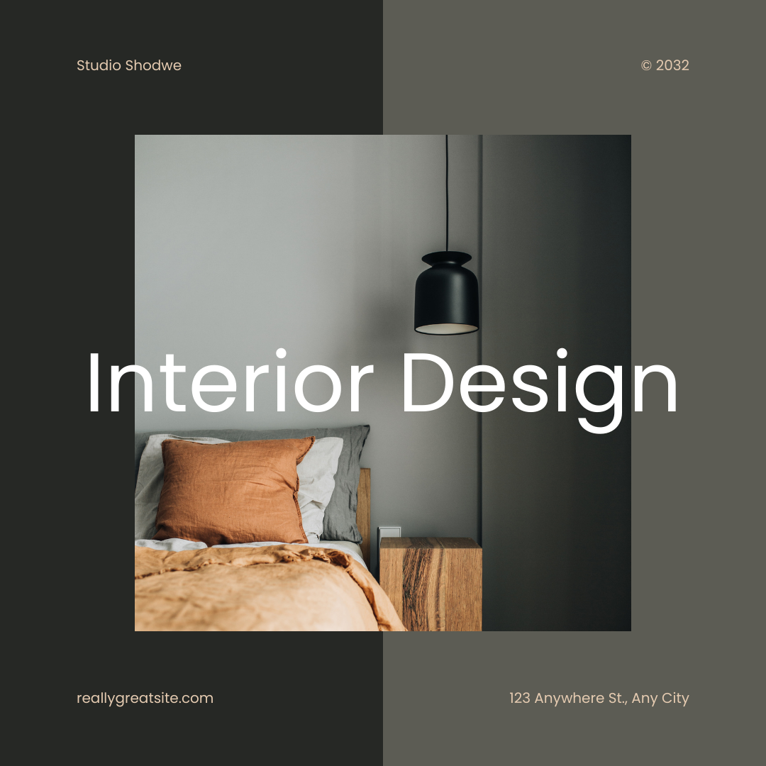 Black Simple Interior Design Instagram Post by MD ABU BAKAR on Dribbble