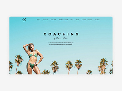 Coaching by Katharina Kuduro - Webdesign coach coaching colorful colourful colours communicationsdesign design exotic fitness fitness trainer palm trees personal trainer tropical ui ux webdesign