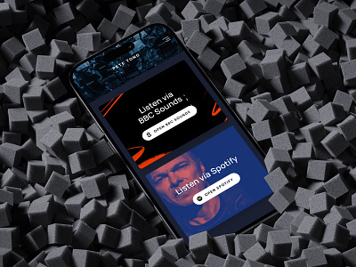 Pete Tong website ui ux