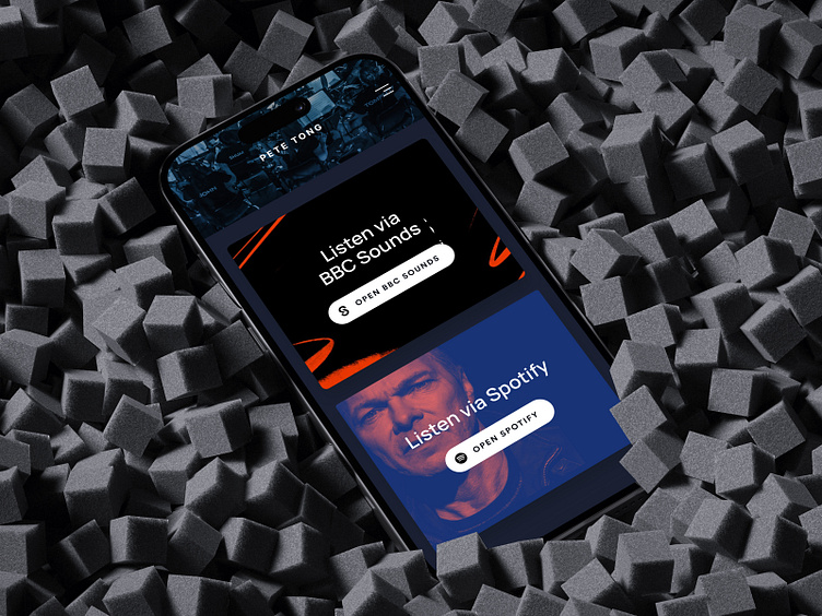 Pete Tong website by Daniel Connal on Dribbble