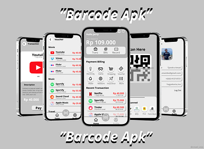 Barcode Apk app bank design finance prototype uidesign