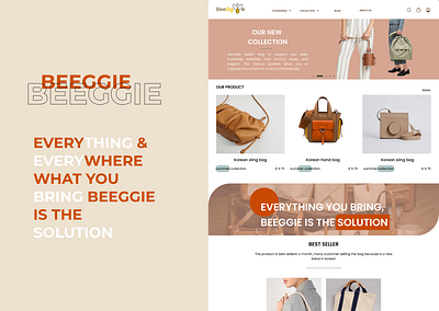 Beegie's web design branding ui