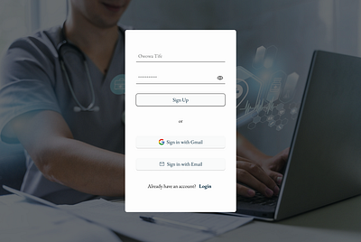 Sign up page for a Telemedicine App dailyuidesignuiux