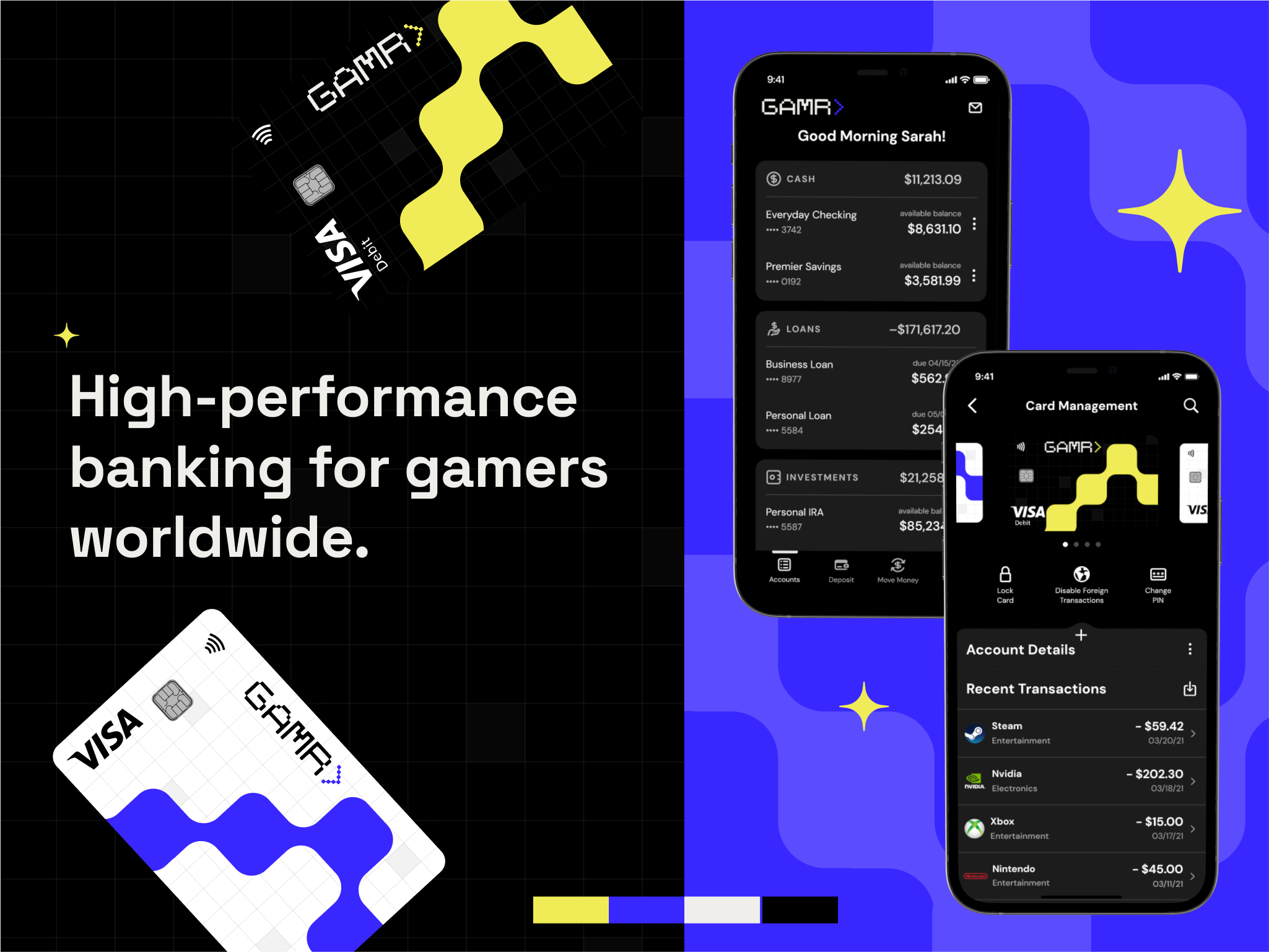 Branding - GAMR app branding design digital bank gamers high performance baking illustration logo niche nymbus pixel pixel art streamers typography vector video game video games
