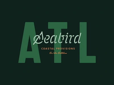 Seabird Brand atlanta badge beltline branding crusive lockup logo logotype oysters restaurant restaurant branding restaurant logo script seabird seafood typeface