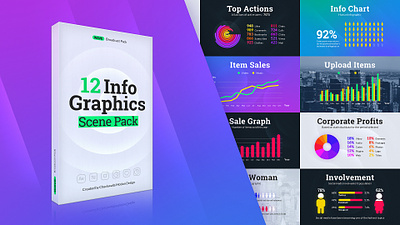 Wave Infographic Pack (AE Template) aftereffects corporate design infographic intro motiondesign motiongraphics opener promo