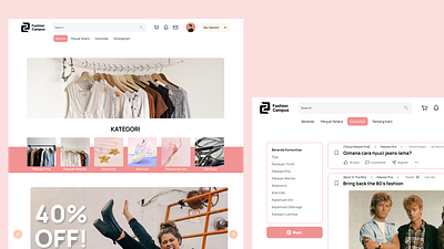 Fashion campus : Thrifting website branding ui