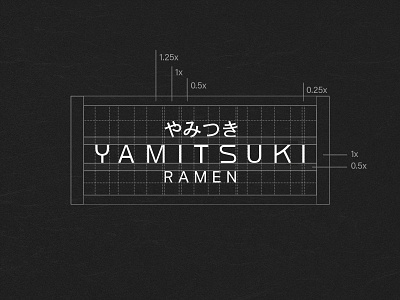 Yamitsuki Ramen 🍜 brand identity branding food graphic design grid illustration illustrator japan jeffrey dirkse lettering logo logo design noodles ramen ramen bar restaurant vector visual identity