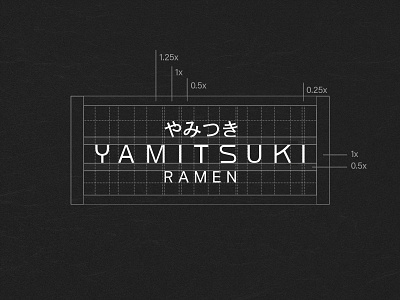 Yamitsuki Ramen 🍜 brand identity branding food graphic design grid illustration illustrator japan jeffrey dirkse lettering logo logo design noodles ramen ramen bar restaurant vector visual identity