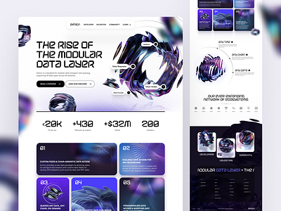 Axtron – A Web3 LP 3d dailyui datalayer design designinspiration landingpage modulardata ui uidesign web3