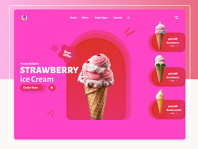 FrosyIce - Ice Cream Store adobe cc branding figma graphic design logo ui web design website mockups