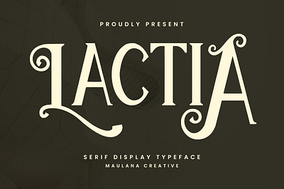 Lactia Serif Display Typeface branding font fonts graphic design logo nostalgic serif font