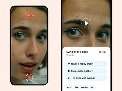 Dreams Library Mobile App dreambook dreams dreams recording library mobile mobile dreams record ui video