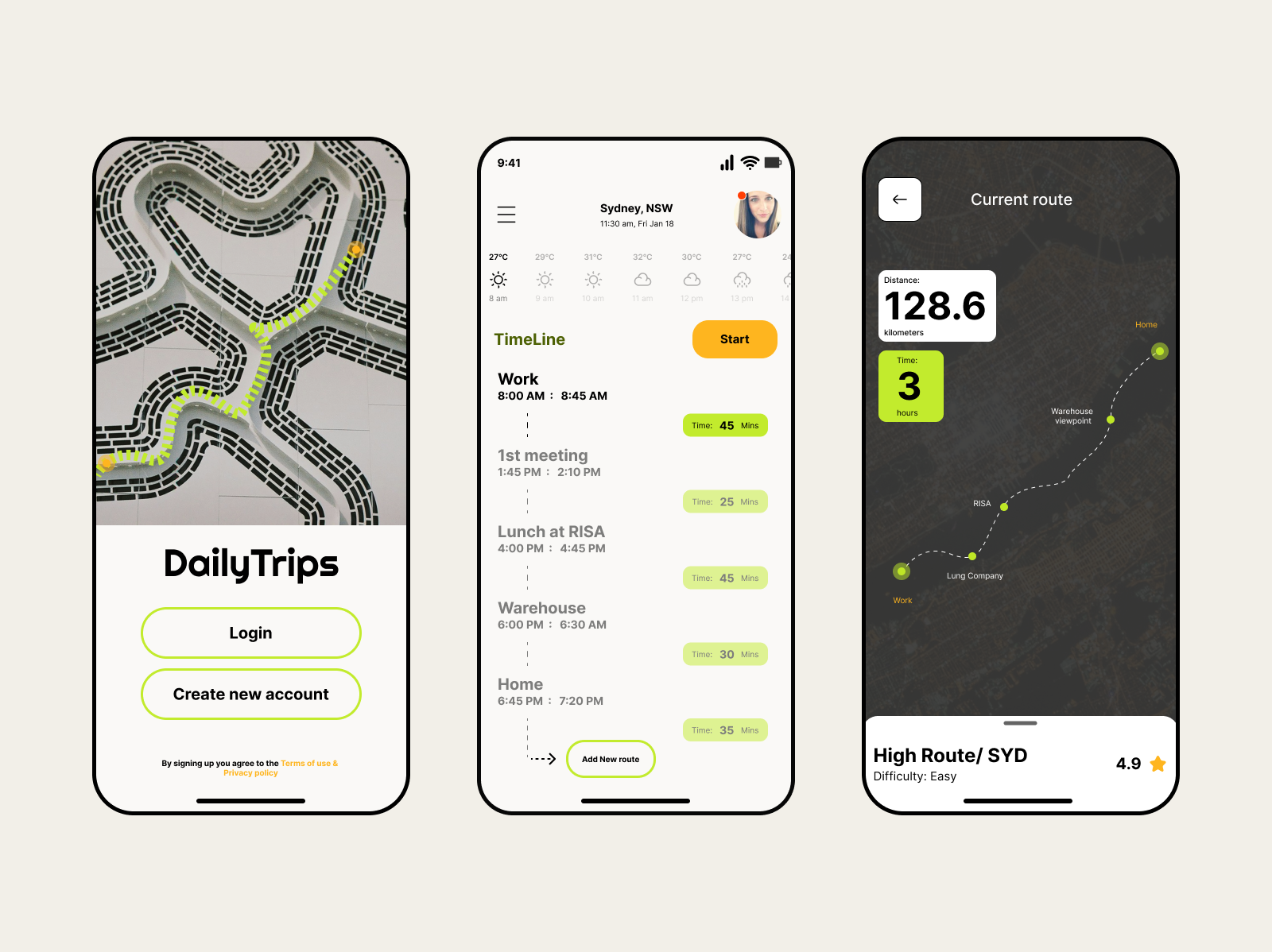 Trips app UI app design application clean concept design destination destination app figma minimalist planning product design route app trip trip app ui user centeric design ux